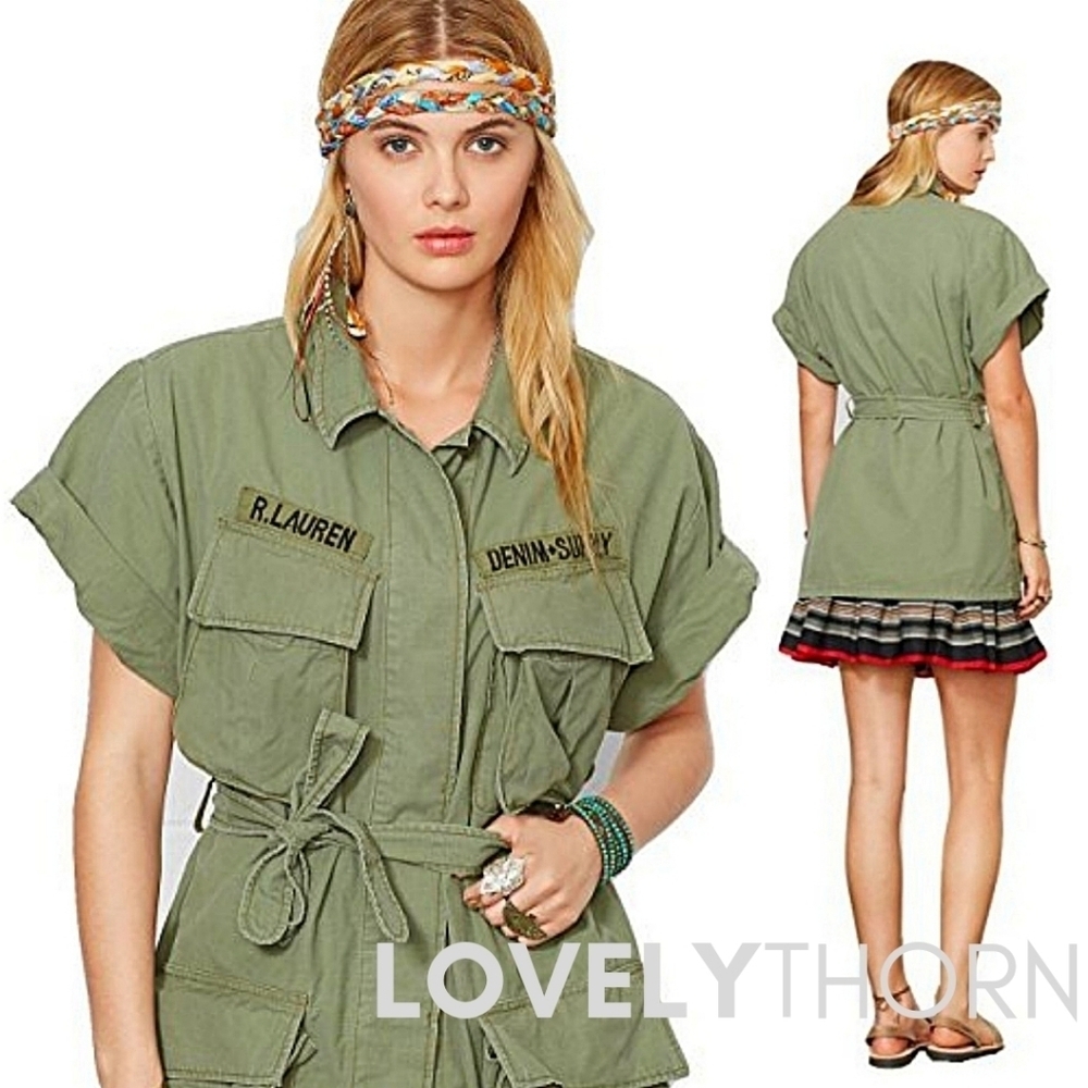 DENIM & SUPPLY RALPH LAUREN // ltd ed over-sized belted field vest jacket RARE - Picture 5 of 13